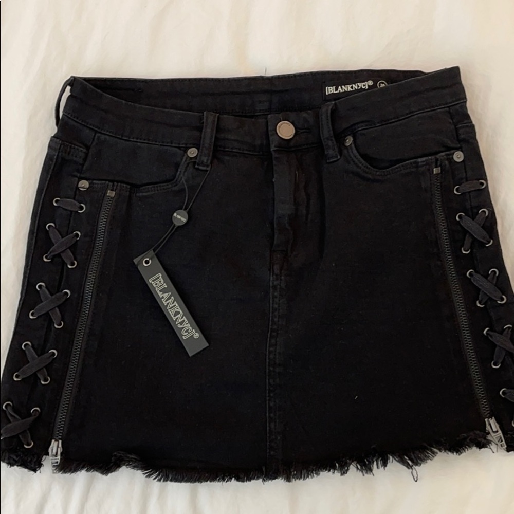 New BLANK NYC black jean skirt